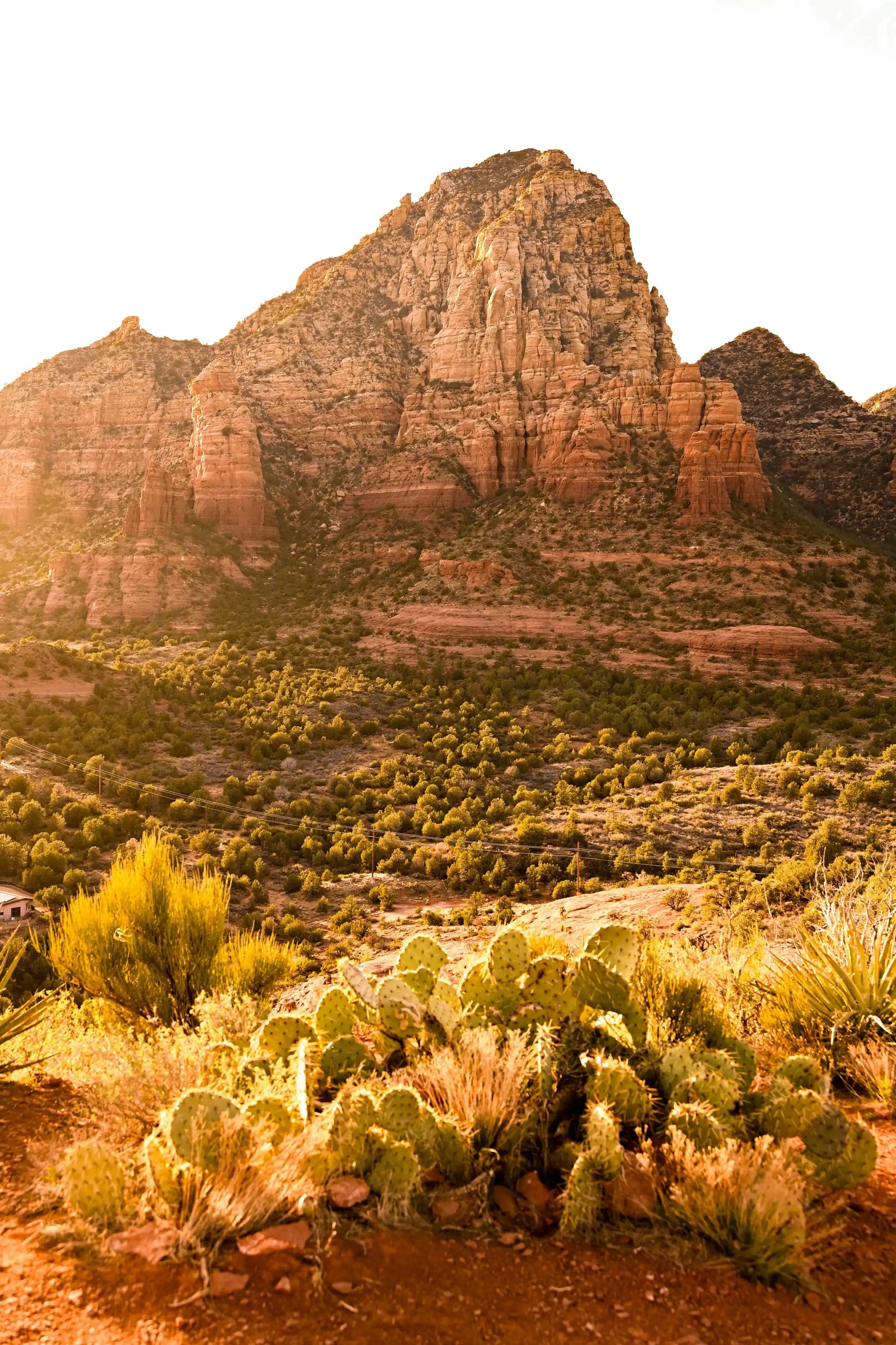 South Arizona sunset landscape near Sahuarita Mission