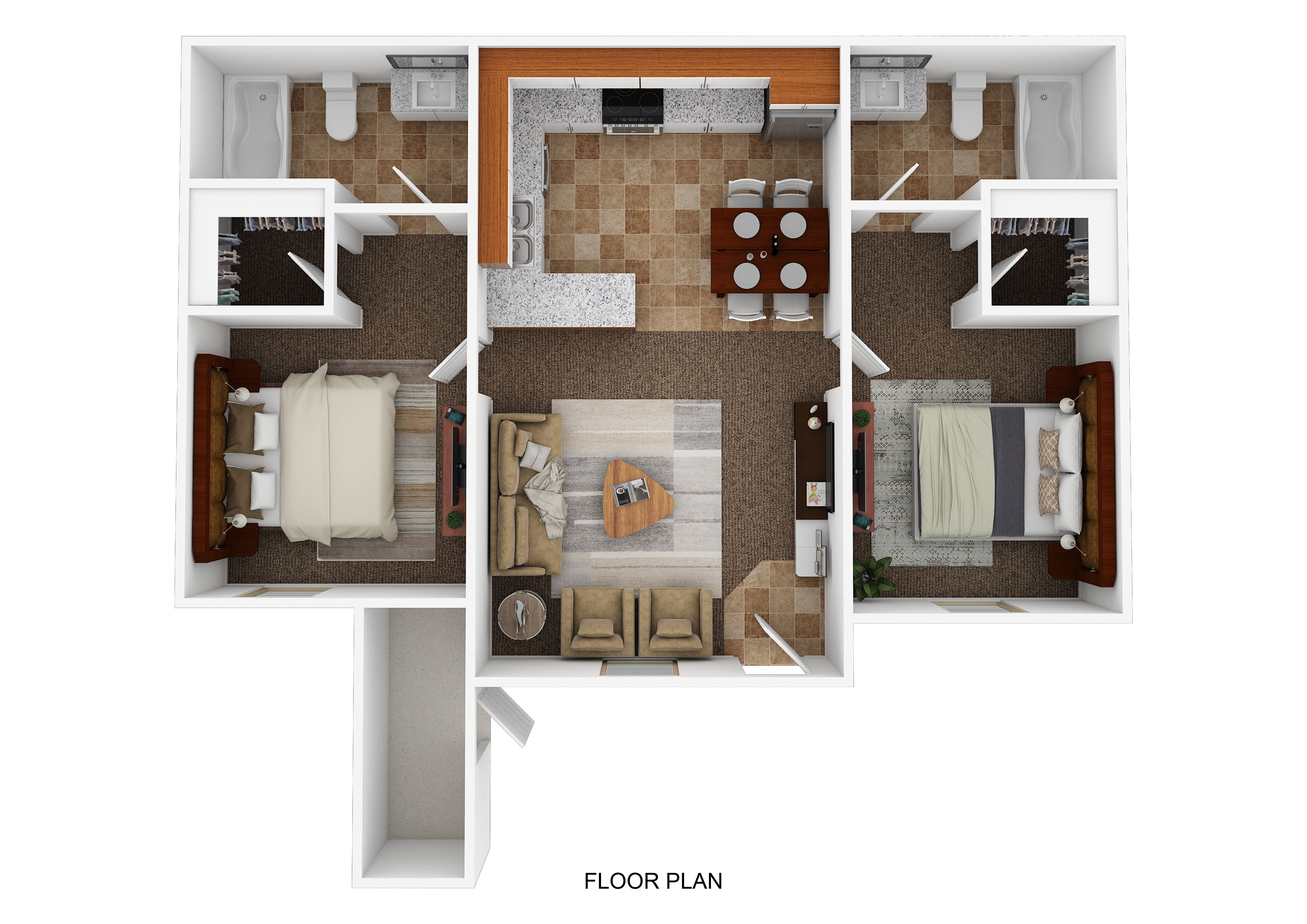Sahuarita Mission Apartments 2 bedroom 2 bath floorplan